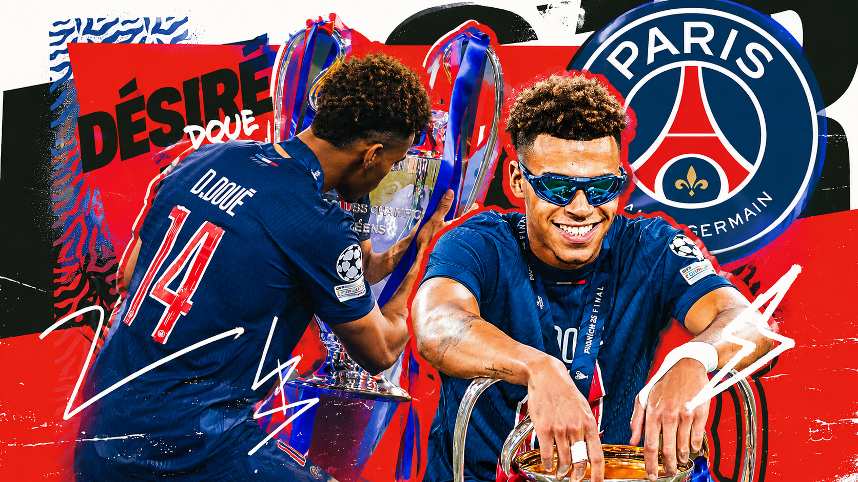 Désiré Doué PSG Ligue des Champions